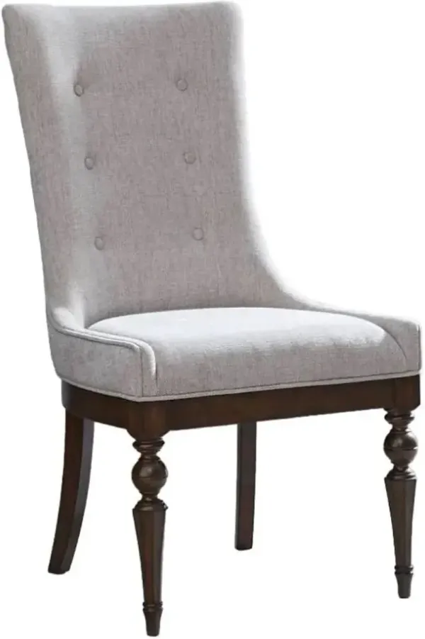 Liberty Furniture Arden Road Satin Cherry Upholstered Dining Side Chair
