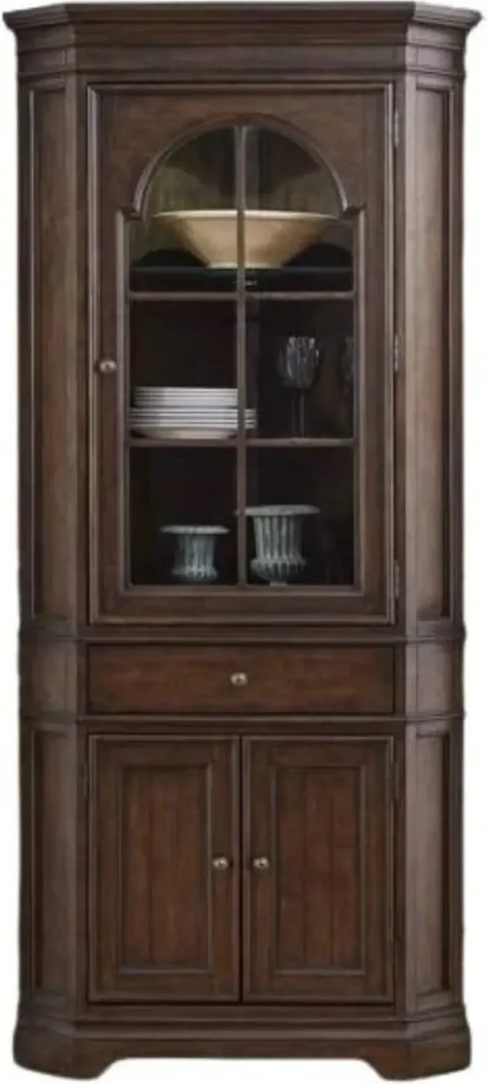 Liberty Furniture Arden Road Satin Cherry Corner Cabinet