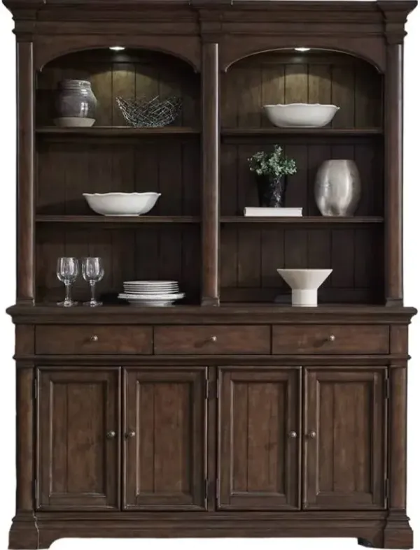 Liberty Furniture Arden Road Satin Cherry Buffet and Hutch