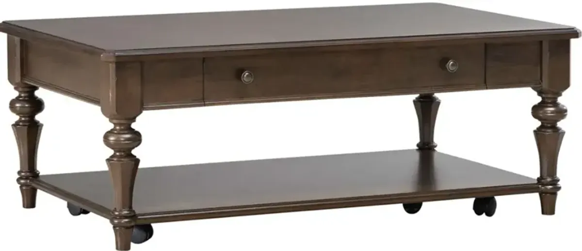 Liberty Furniture Arden Road Satin Cherry Rectangular Cocktail Table