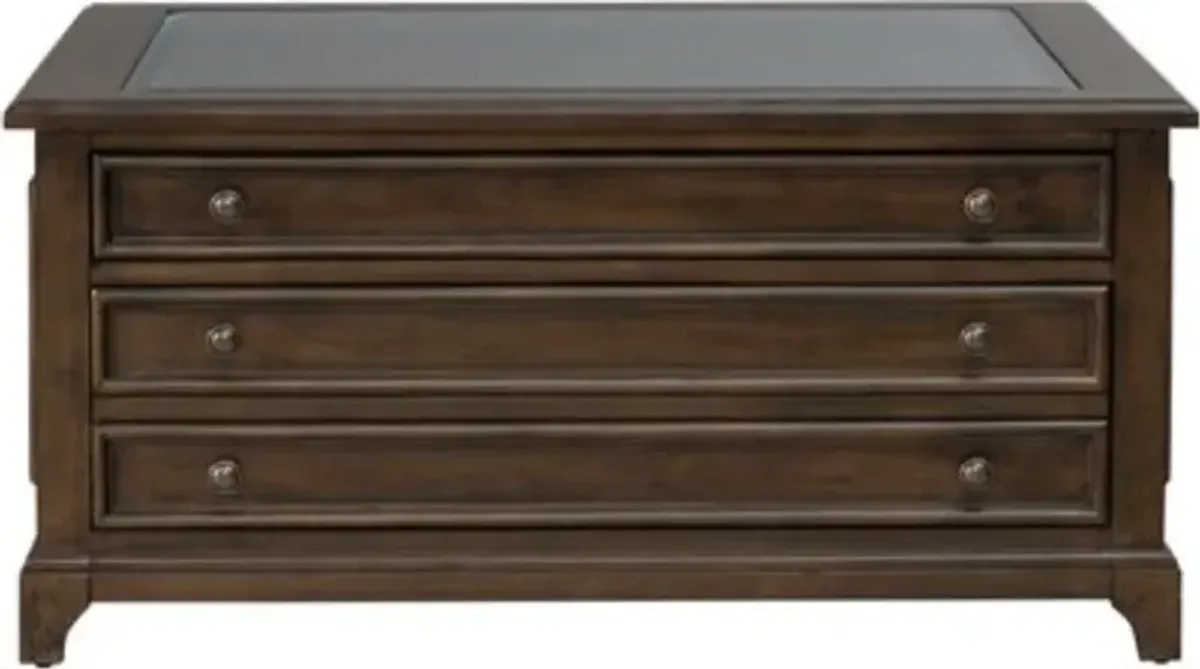 Liberty Furniture Arden Road Satin Cherry Cocktail Table