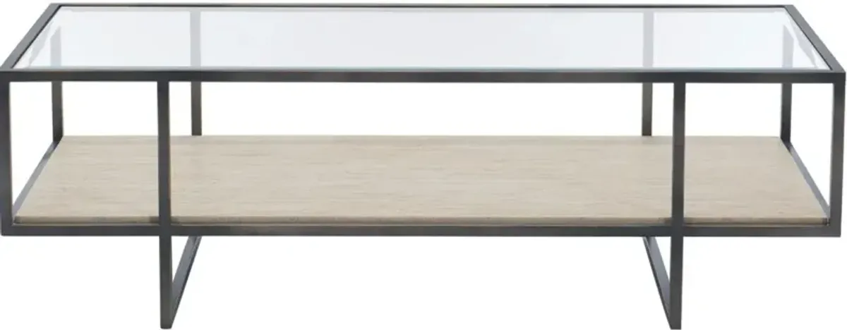 Bernhardt Harlow Bronze Metal Rectangular Cocktail Table