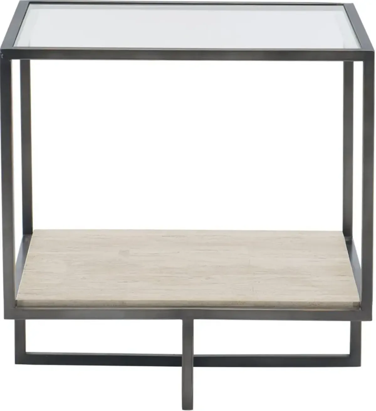 Bernhardt Harlow Metal Round Square End Table