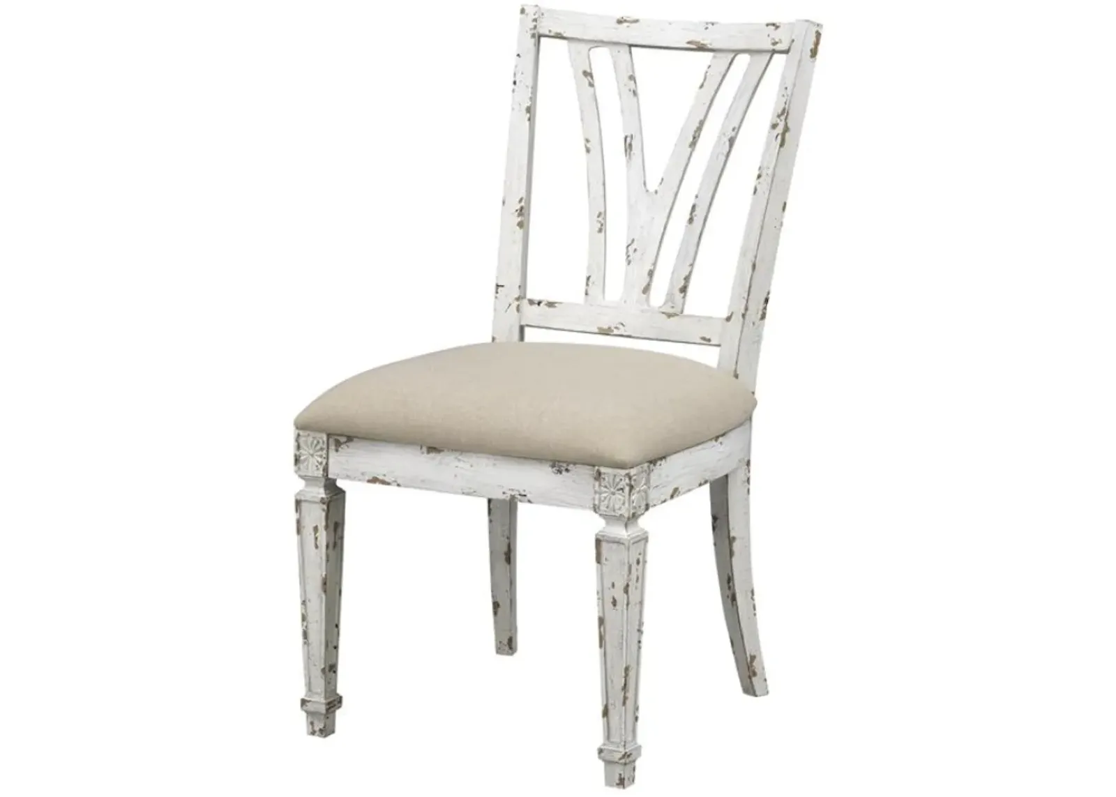 Coast2Coast Home Oliva Aged Cream/Natural Taupe Dining Chair