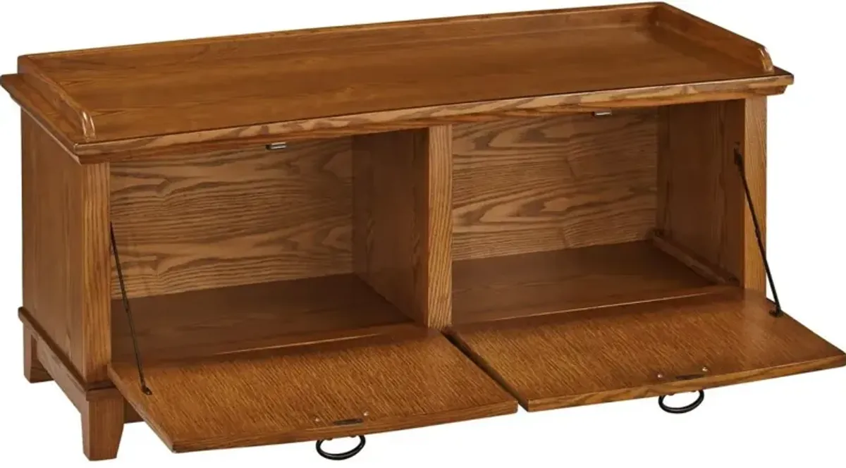 Homestyles® Arts & Crafts Brown Storage Bench