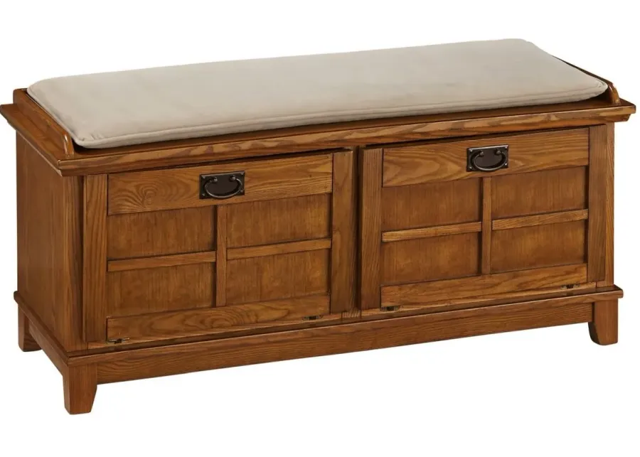 Homestyles® Arts & Crafts Brown Storage Bench