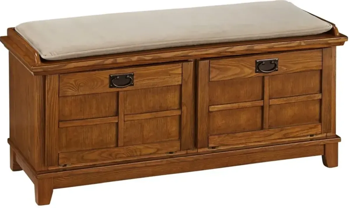 Homestyles® Arts & Crafts Brown Storage Bench