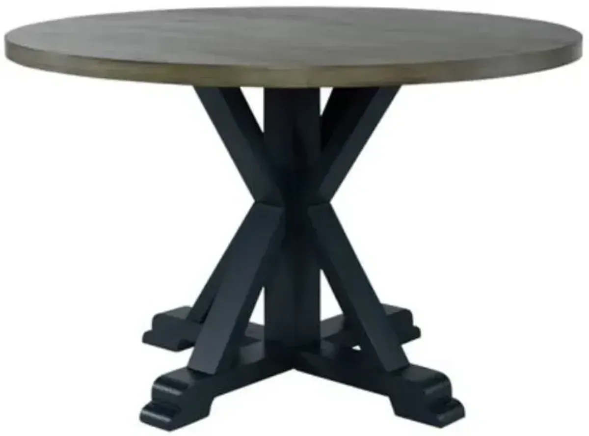 Liberty Lakeshore Navy Single Pedestal Table