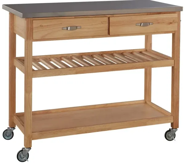 homestyles® General Line Brown Kitchen Cart