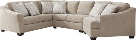 Signature Design by Ashley® Brogan Bay 3-Piece Cork Sectional with Right-Arm Facing Cuddler