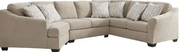Signature Design by Ashley® Brogan Bay 3-Piece Cork Left-Arm Facing Sectional and Cuddler
