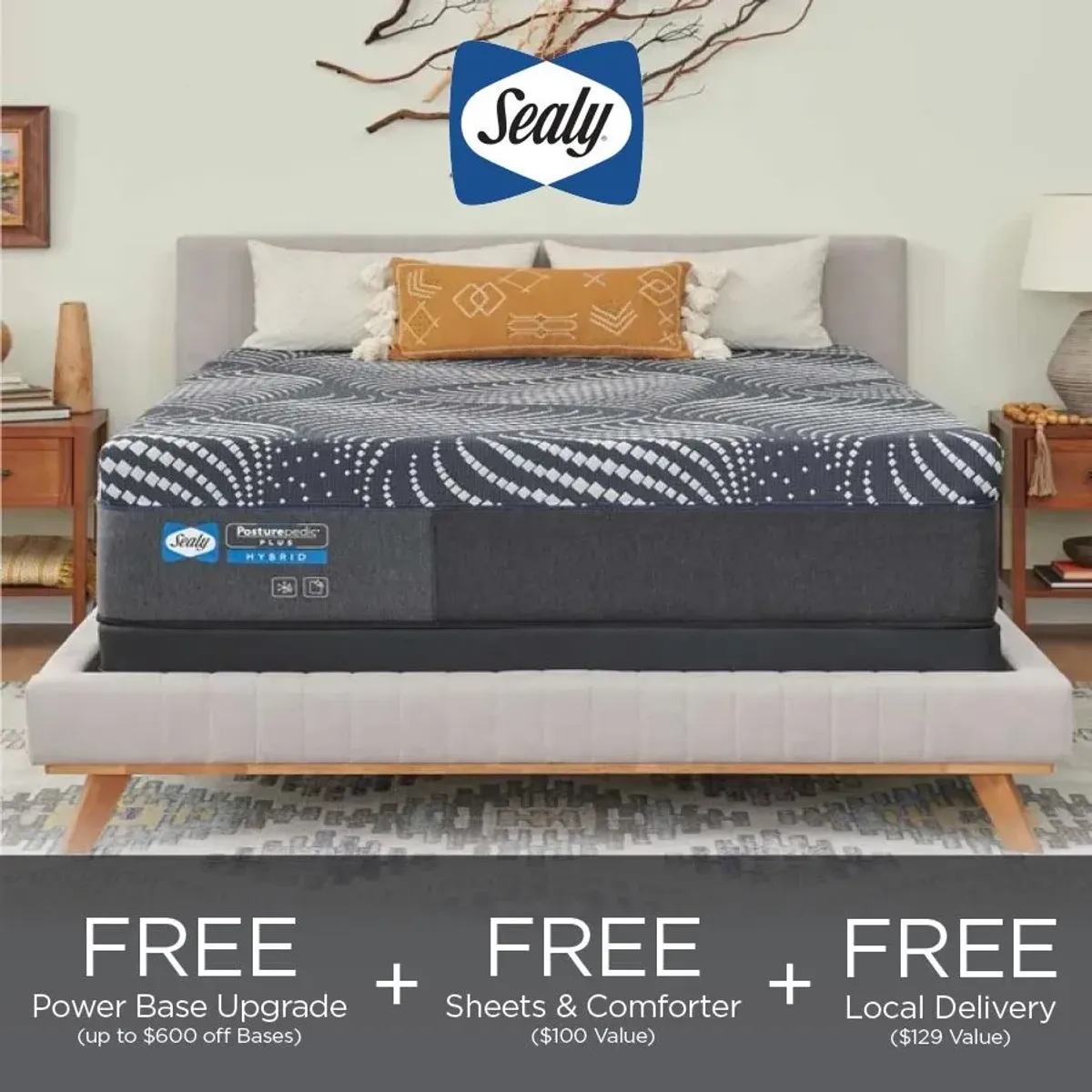 Sealy® Posturepedic® Plus High Point 14" Hybrid Soft Tight Top King Mattress