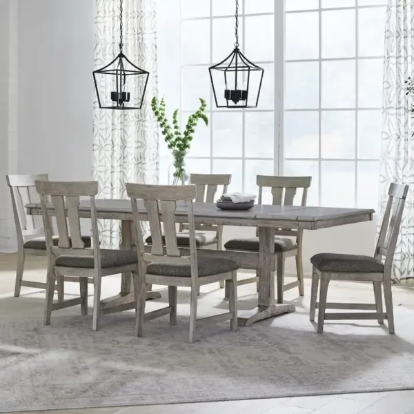 Liberty Furniture Hallendale 7-Piece Gravel Wash Dining Set