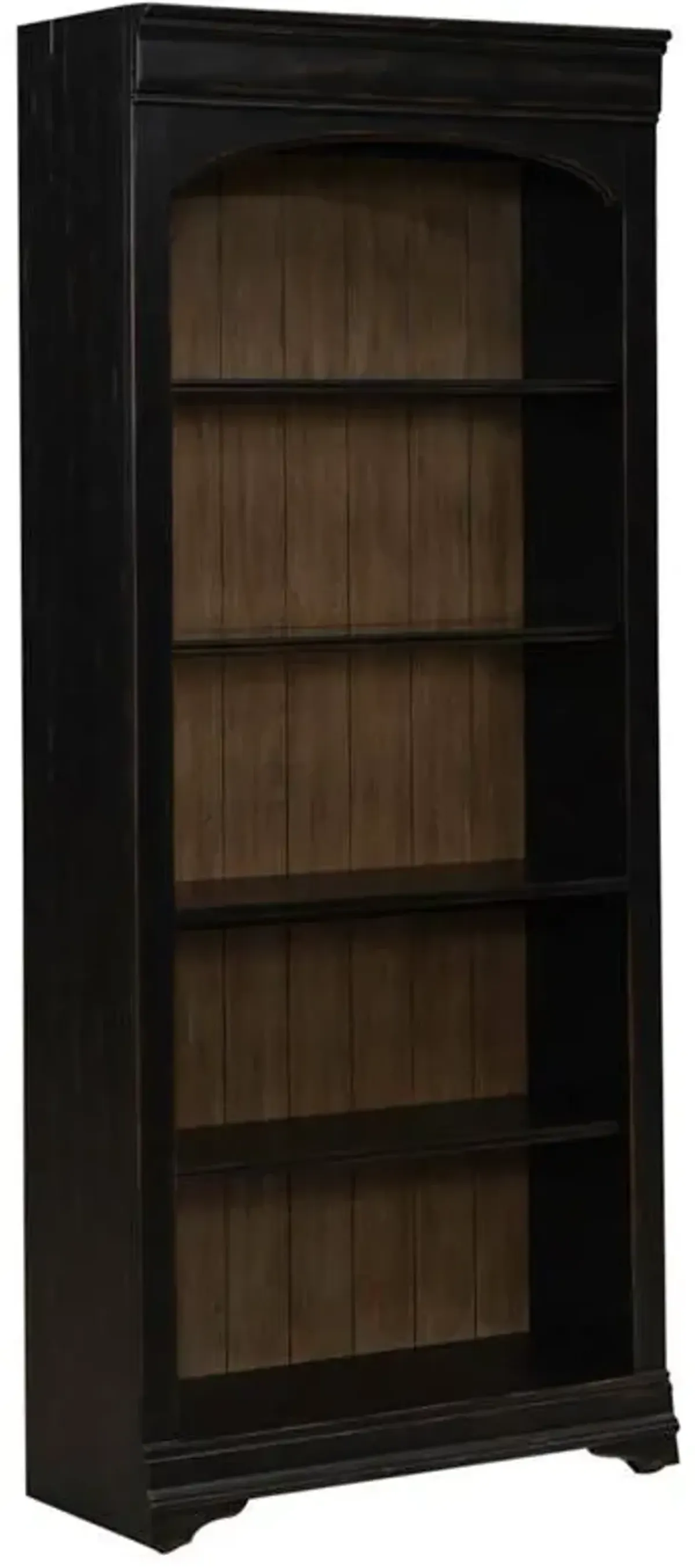 Liberty Furniture Meritage Aged Charcoal/Caramel Bunching Bookcase