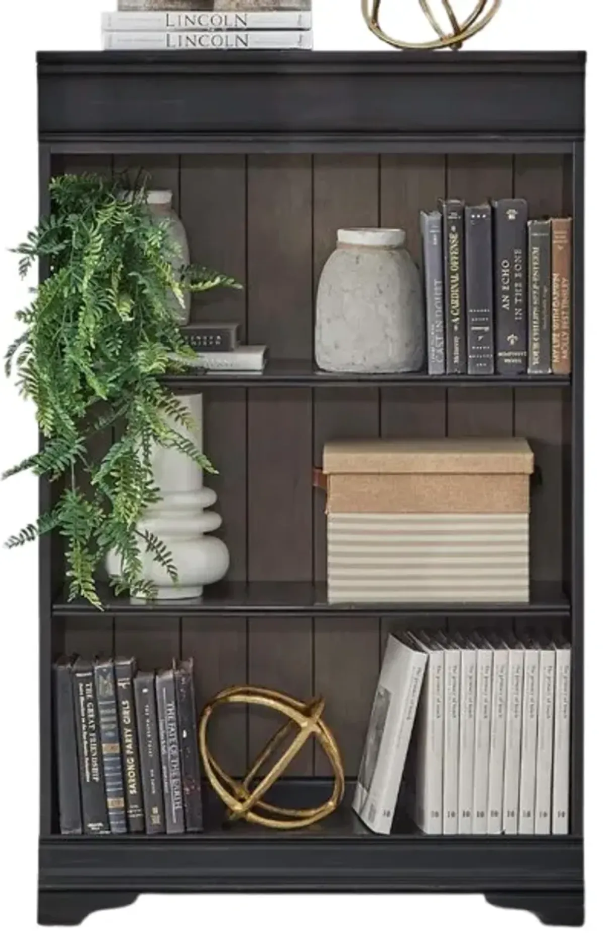 Liberty Furniture Meritage Aged Charcoal/Caramel 48" Bookcase