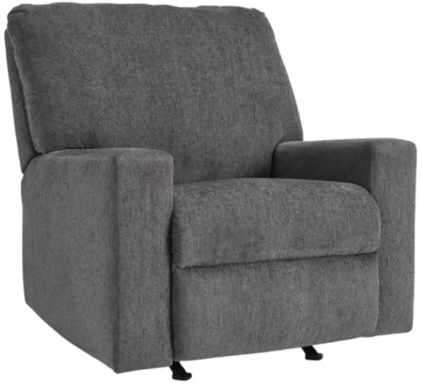 Signature Design by Ashley® Rannis Pewter Manual Rocker Recliner