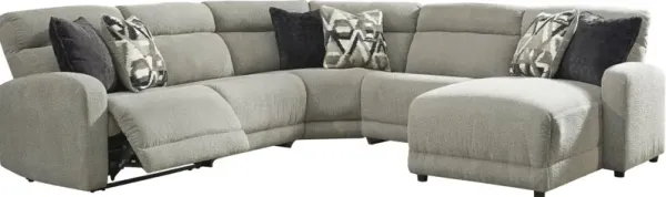 Signature Design by Ashley® Colleyville 5-Piece Stone U-Shape Power Reclining Sectional and Chaise