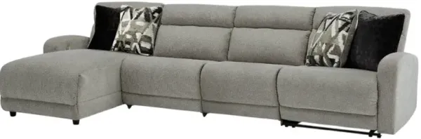 Signature Design by Ashley® Colleyville 4-Piece Stone Left Arm Facing Power Reclining Sectional and Chaise