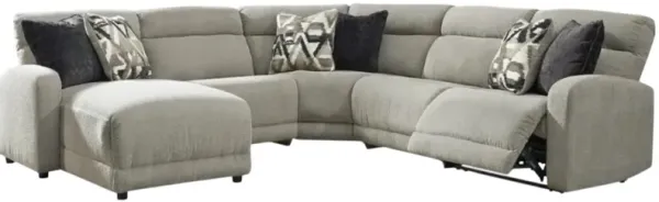 Signature Design by Ashley® Colleyville 5-Piece Stone Left-Arm Facing Power Reclining Sectional and Chaise