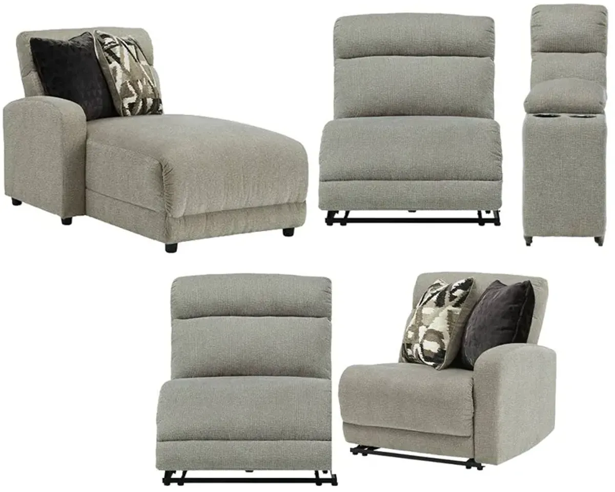 Signature Design by Ashley® Colleyvile 5-Piece Stone Power Reclining Sectional with Chaise and Console