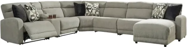 Signature Design by Ashley® Colleyville Stone 6-Piece Right-Arm Facing Power Reclining Sectional and Chaise