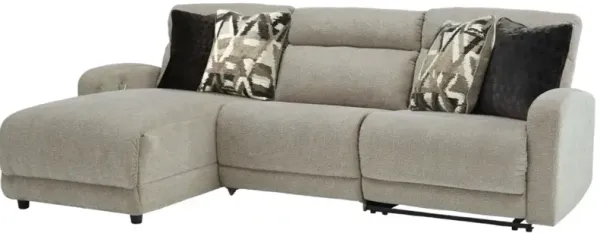 Signature Design by Ashley® Colleyville 3-Piece Stone Left-Arm Facing Power Reclining Sectional and Chaise