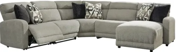 Signature Design by Ashley® Colleyville 5-Piece Stone Left-Arm Facing Power Reclining Sectional and Chaise