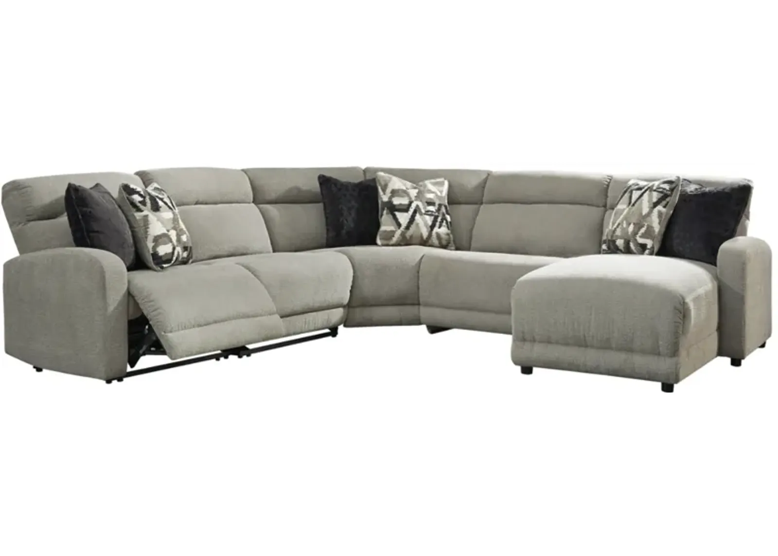 Signature Design by Ashley® Colleyville 5-Piece Stone Left-Arm Facing Power Reclining Sectional