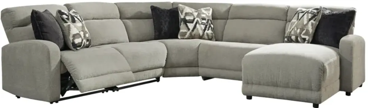 Signature Design by Ashley® Colleyville 5-Piece Stone Left-Arm Facing Power Reclining Sectional