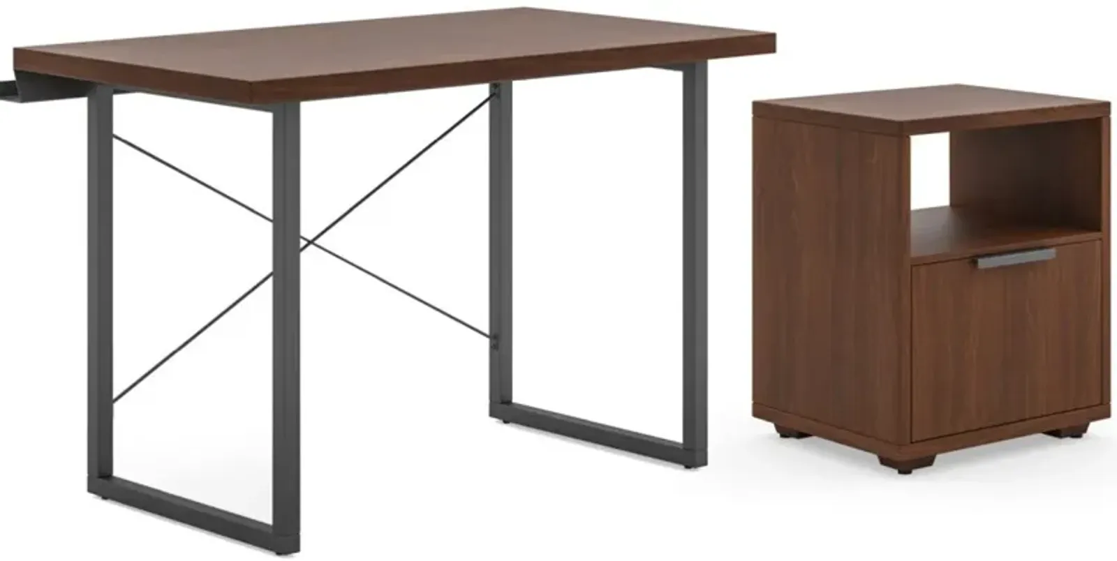 homestyles® Merge Brown Desk with File Cabinet