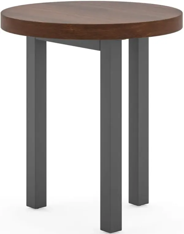 homestyles® Merge Mahogany End Table with Gray Metal Legs