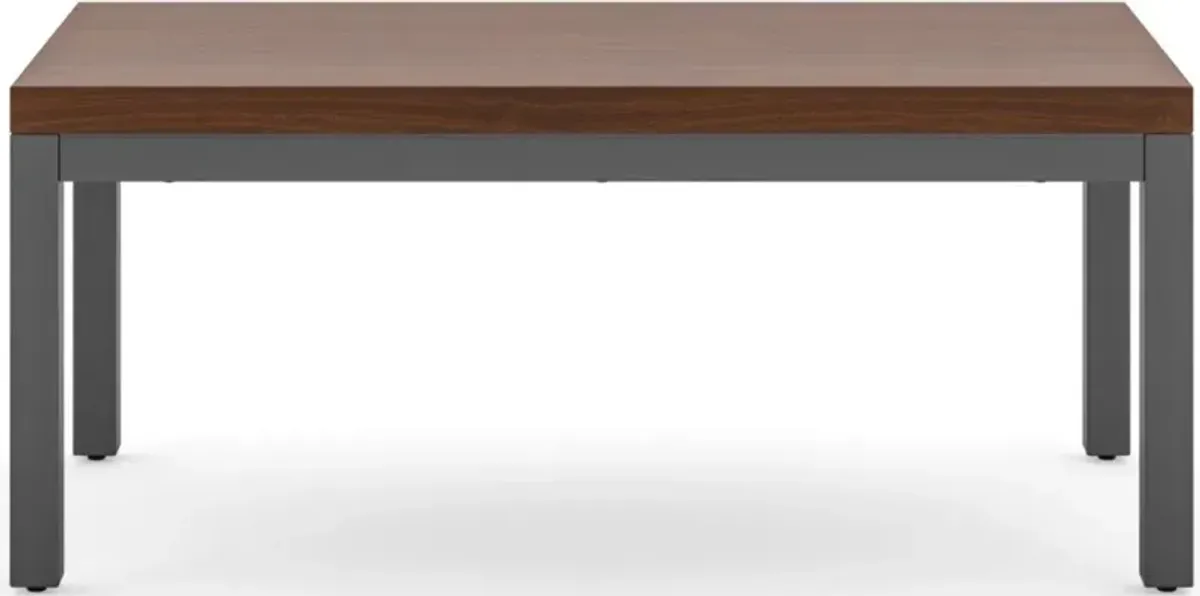 homestyles® Merge Mahogany Coffee Table with Gray Post Legs 