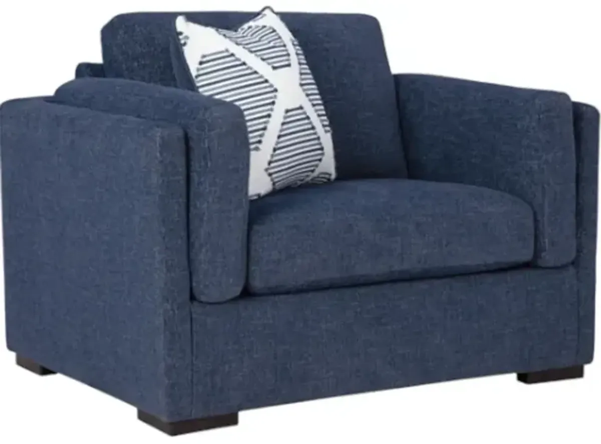 Benchcraft® Evansley Navy Chair and a Half