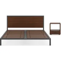 homestyles® Merge Brown Queen Bed with Nightstand