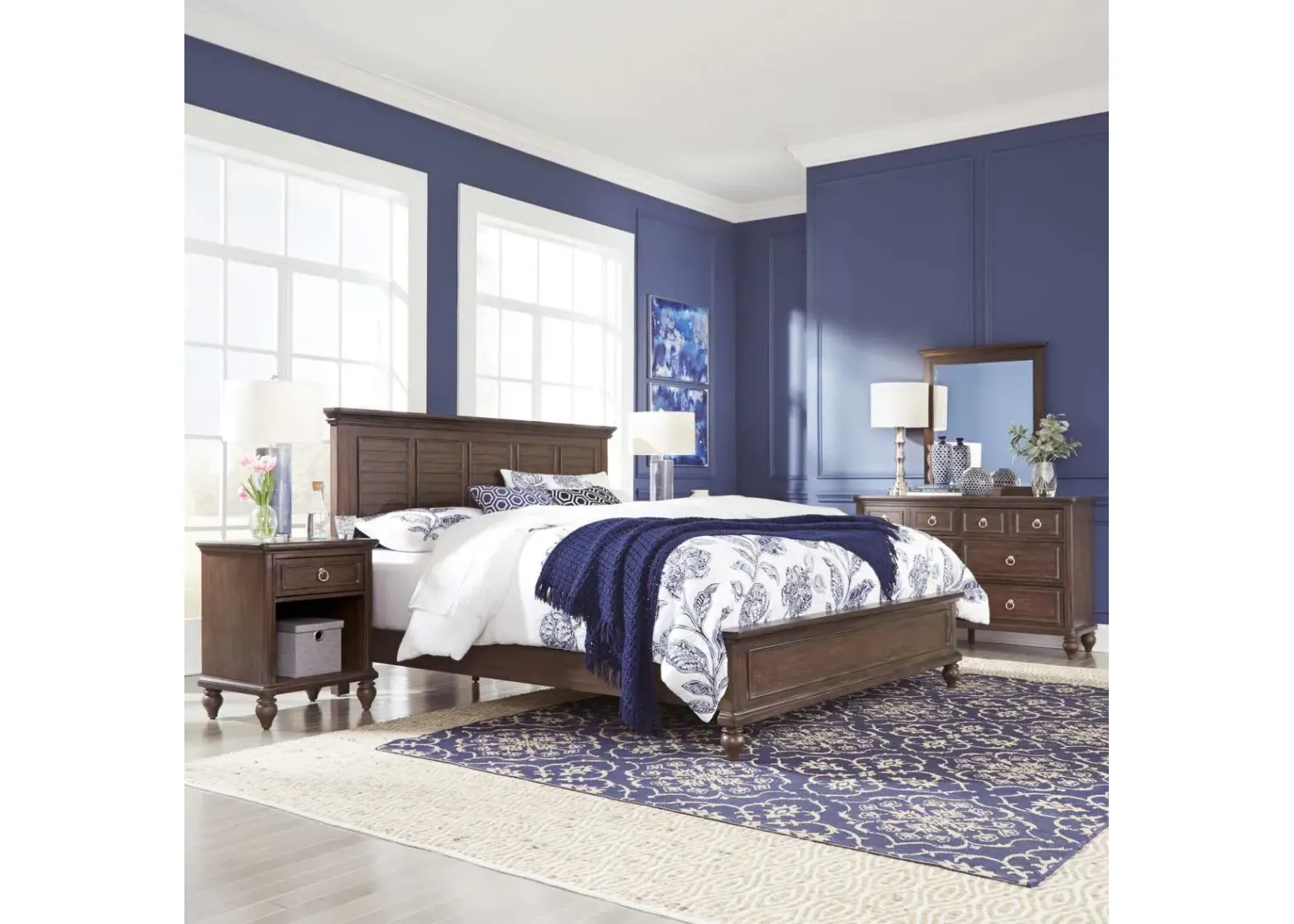 Homestyles® Southport 4-Piece Distressed Oak King Bedroom Set