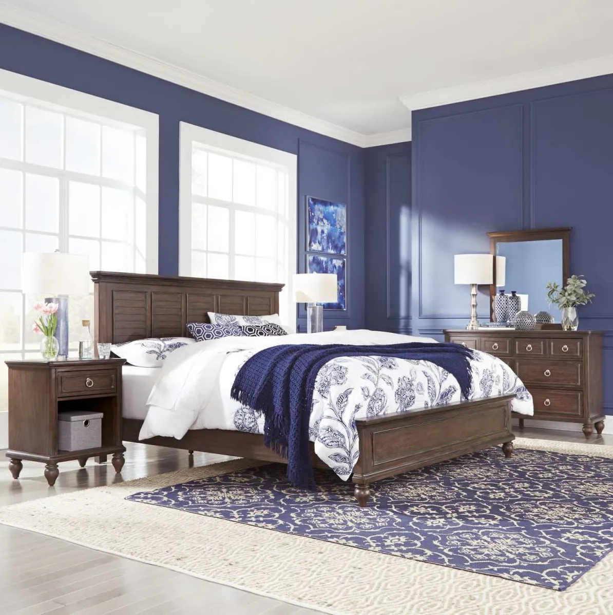 Homestyles® Southport 4-Piece Distressed Oak King Bedroom Set