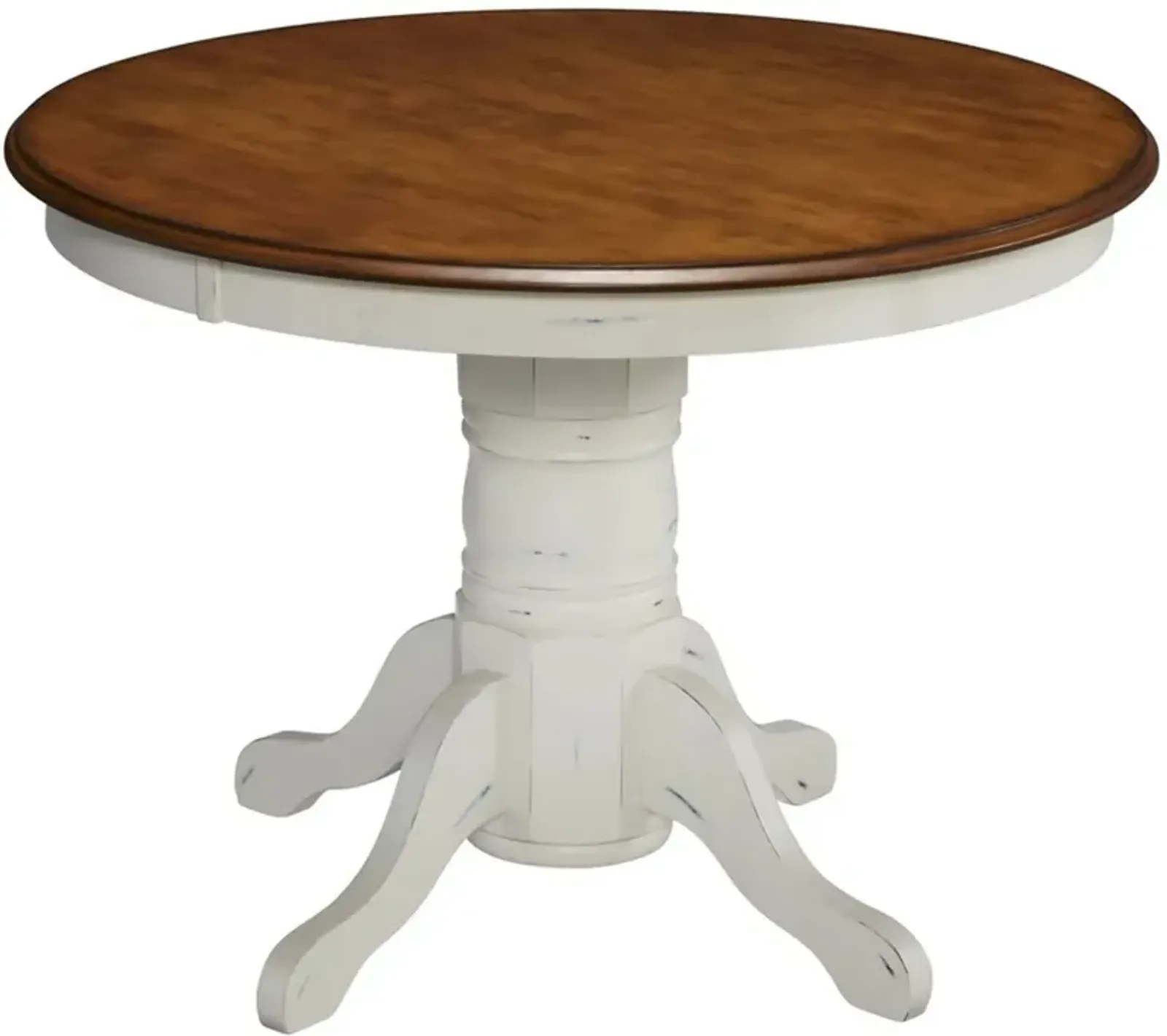 homestyles® French Countryside Off-White Dining Table with Brown Top 