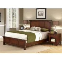 homestyles® Aspen Brown King Bed and Nightstand 