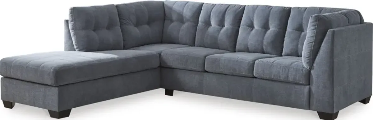 Signature Design by Ashley® Marelton 2-Piece Denim Left-Arm Facing Sofa Sectional and Chaise