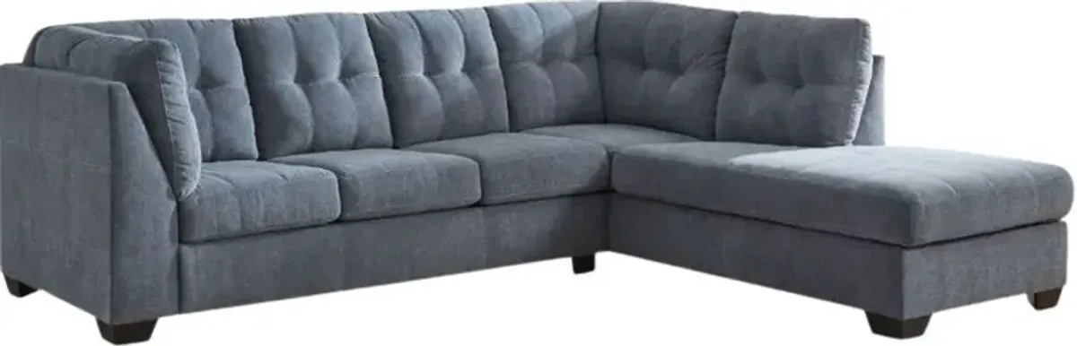 Signature Design by Ashley® Marelton 2-Piece Denim Right Arm Facing Chaise Sectional