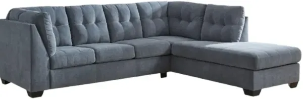 Signature Design by Ashley® Marelton 2-Piece Denim Right-Arm Facing Sofa Sleeper Sectional and Chaise