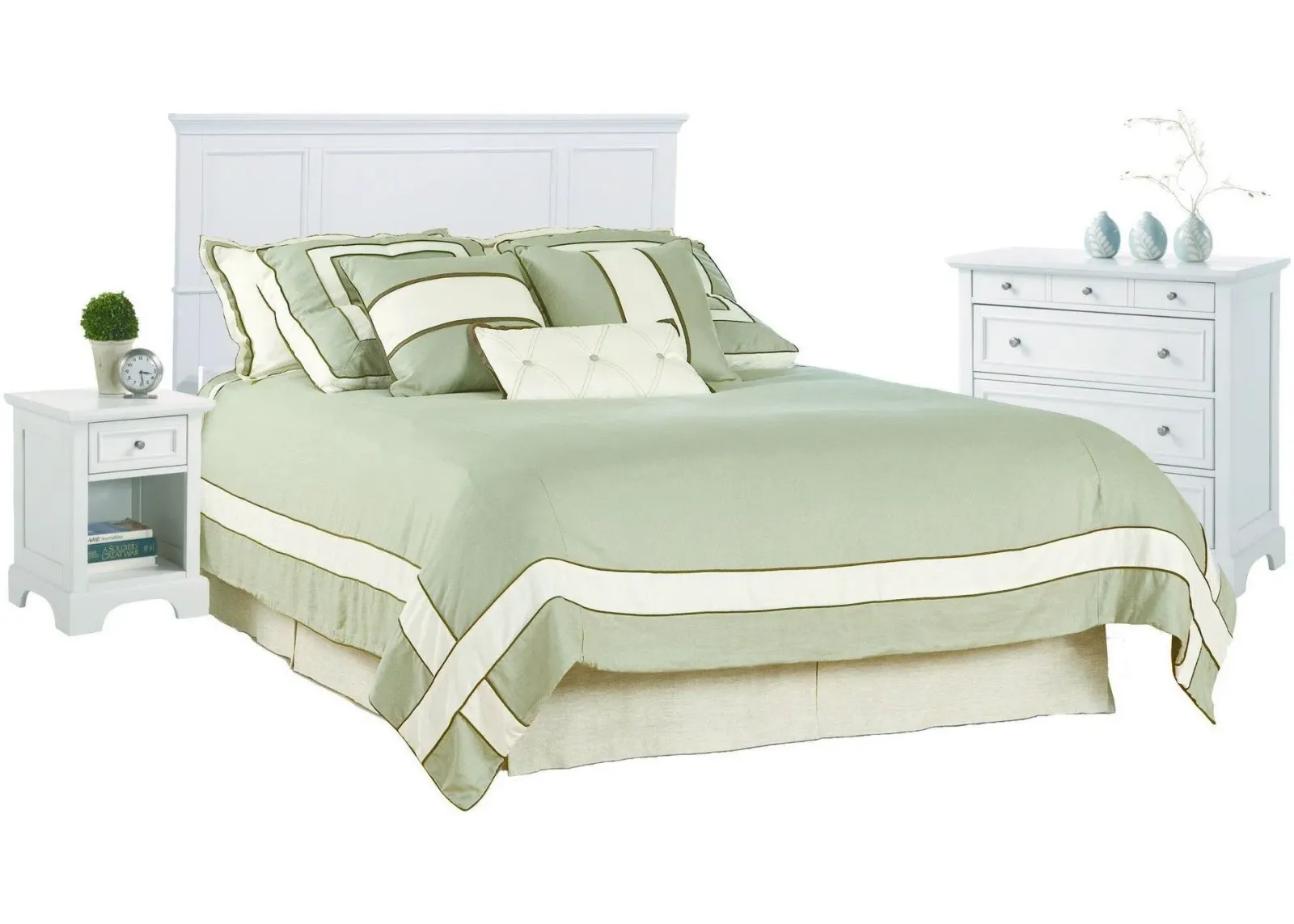 homestyles® Naples 3-Piece Off-White Queen Headboard Set