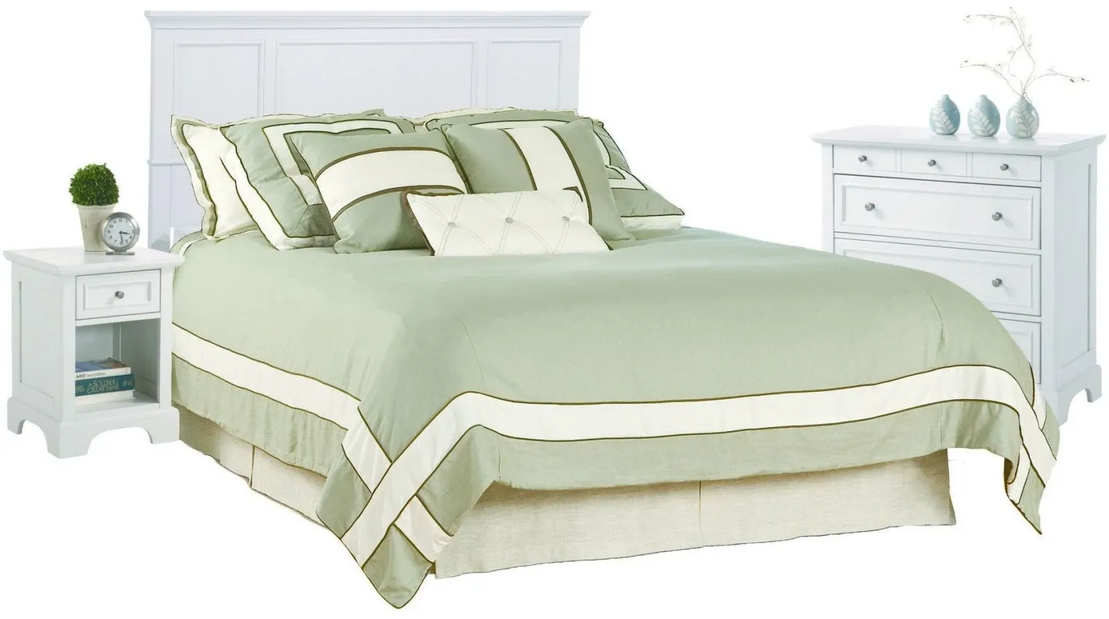 homestyles® Naples 3-Piece Off-White Queen Headboard Set