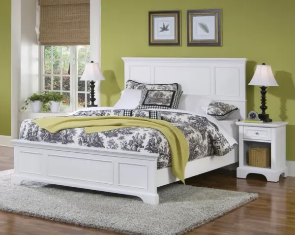 Homestyles® Naples Off-White Queen Bed and Nightstand