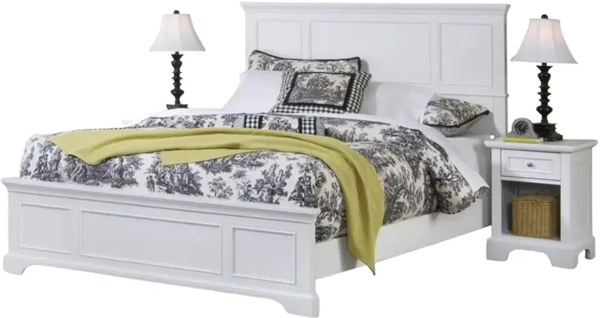 Homestyles® Naples Off-White Queen Bed and Nightstand