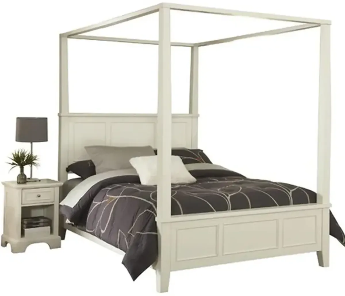 homestyles® Naples Off-White Queen Bed and Nightstand