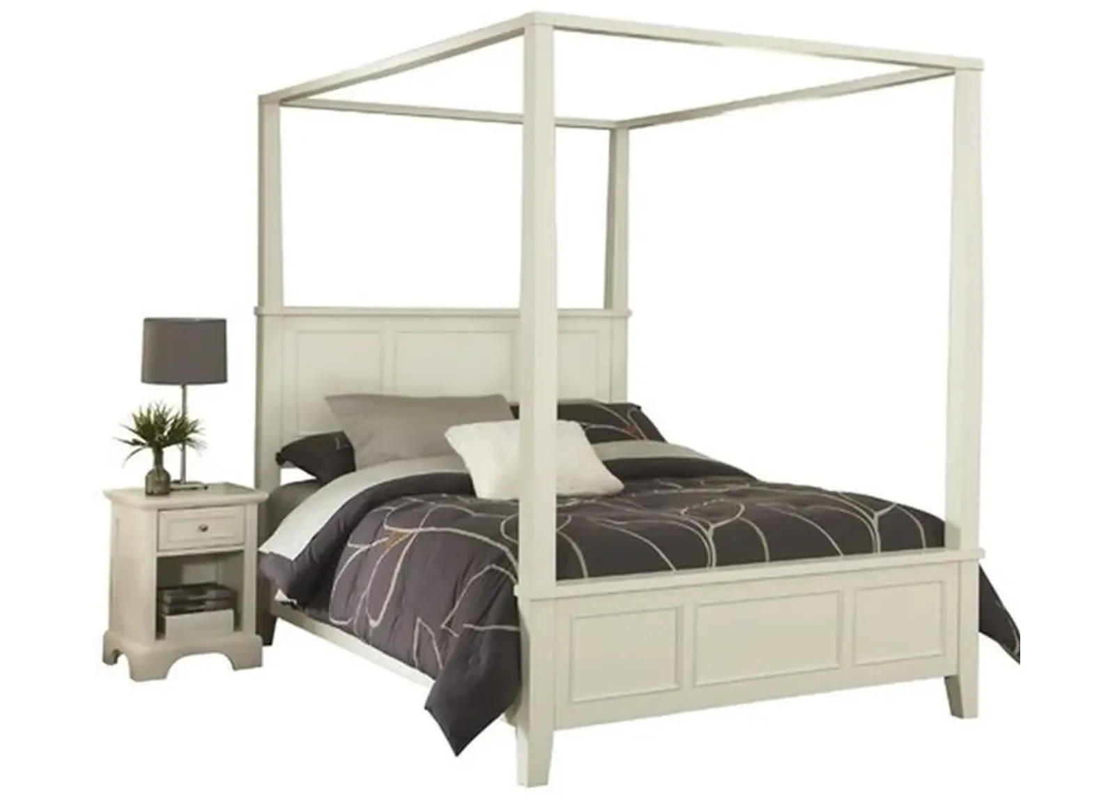 homestyles® Naples Off-White Queen Bed and Nightstand