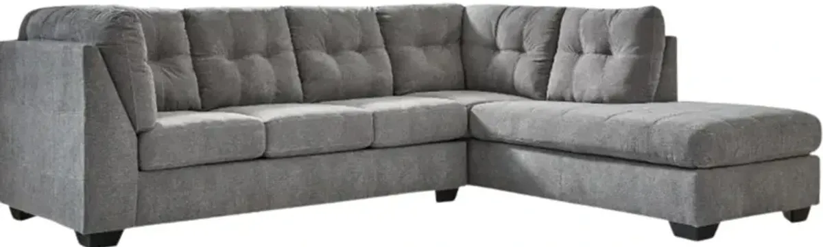 Signature Design by Ashley® Marelton 2-Piece Gray Right-Arm Chaise Sectional