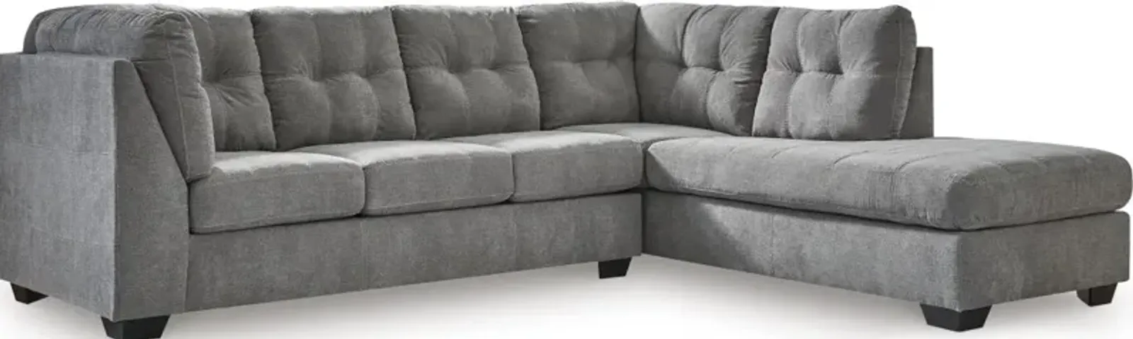 Signature Design by Ashley® Marelton 2-Piece Gray Right-Arm Facing Chaise Sleeper Sectional