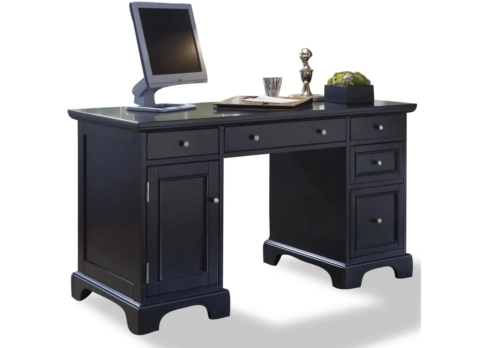 homestyles® Bedford Black Pedestal Desk